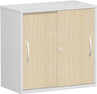 Schiebetürenschrank Oberboden 25 mm, 80x42x80cm, Ahorn Lichtgrau