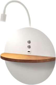 Fabas Luce 3717-20-102 LED Wandleuchte Dual weiss eiche dimmbar 3000K