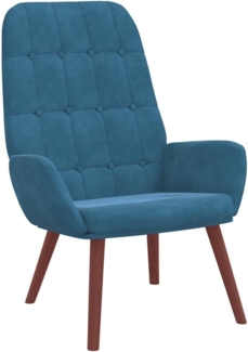 vidaXL Relaxsessel Blau Samt 4102642