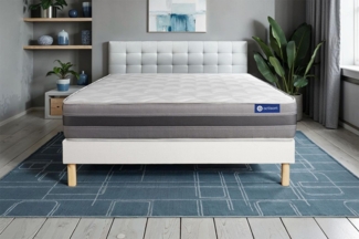Actiflex relax Matratze 120x220 cm + Bettgestell mit Lattenrost, Härtegrad 3, Taschenfederkern und Memory-Schaum, Höhe : 24