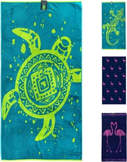jilda-tex Strandtuch, Frotteevelours (1-St), weiche Frottee-Veloursqualität