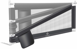 KESSER® Bettgitter 150cm Bettschutzgitter Kinderbettgitter für Kinder Babybettgitter Klappbar, Kinderbett Kinderbettschutzgitter Rausfallschutz, Bett & Elternbett hoch: 72 bis 96cm Dunkelgrau