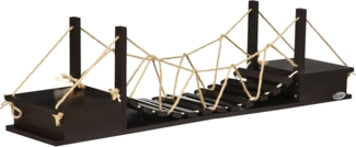 PawHut Kratzbaum Katzenregal, Hängebrücke, 96 x 20 x 25,5 cm, Braun, BxTxH: 96 x 20 x 25,5 cm