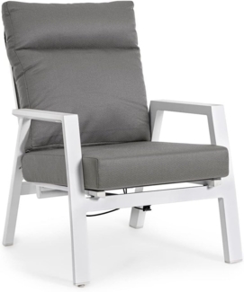 Gartensessel Kledi aus Aluminium, Weiß