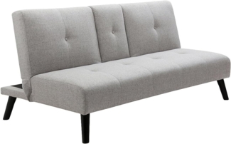 Vente-unique - 3-Sitzer Schlafsofa Clic-Clac - Stoff - Hellgrau - mit Ablage CLOSIPA