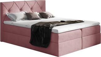 99rooms Arian Boxspringbett Velours 180 x 200 cm Lila