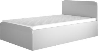 Bett Terni Einzelbett 127x207x88,5cm silbergrau