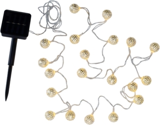 Pauleen LED-Lichterkette Sunshine Glamour, 20-flammig, Solarbetrieben
