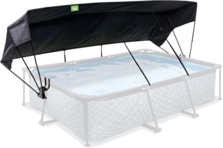 Exit Pool Sonnensegel rechteckig | Schwarz | 300 x 200 x 115 cm