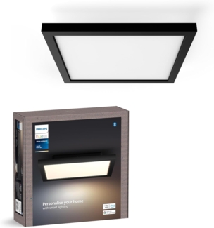 Philips Hue White Ambiance Aurelle Smart LED Panel Light Inc. Dimmer Switch [30x30 cm - Black] for Indoor Home Smart Lighting, Wall, Ceiling, Bedroom, Livingroom, new generation