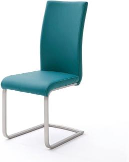 4er Set Schwingstuhl Paulo I - Kunstleder Petrol