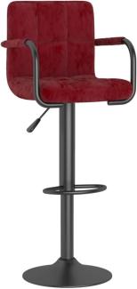 vidaXL Barhocker Weinrot Samt [334654]