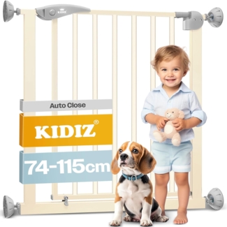 Kidiz® Türschutzgitter ✓ Absperrgitter ✓ Treppengitter ✓ Kindergitter | Gitter Haustier | BEIGE BASISTEIL