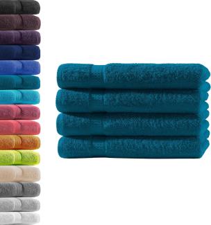 Hometex Premium Textiles Handtuch in Premium Qualität 500 g/m², Feinster Frottier-Stoff 100% Baumwolle, 4x Handtuch, Kuschelig weich, saugfähig, Extra schwere, flauschige Hotel-Qualität