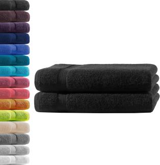 Hometex Premium Textiles Handtuch in Premium Qualität 500 g/m², Feinster Frottier-Stoff 100% Baumwolle, 2x Duschtuch, weich, saugfähig, extra schwer & flauschig - TEST BILD TOP MARKE 2025