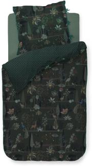 PiP Studio Bettwäsche Alberi_Dark Green_DE_UV_135x200 1 Bettbezug, 1 Kissenbezug 135 x 200 c, 2 teilig, Bettbezug Kopfkissenbezug Set kuschelig weich hochwertig