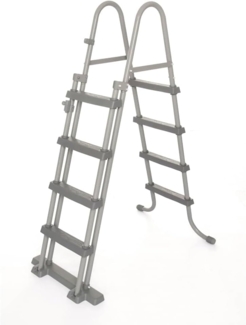 Bestway 'Flowclear' Poolleiter, 4 Stufen, für Pools bis 122 cm Höhe, Metall/Kunststoff Grau