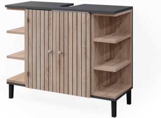 Waschbeckenunterschrank Aquis Sonoma 79.6 x 64 cm mit 2 Türen Vicco