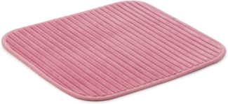 Gözze Badematte Berlin, Höhe 7 mm, rutschhemmend beschichtet, fußbodenheizungsgeeignet, Polyester, rechteckig, Badteppich, Uni Farben, Cord Optik, waschbar