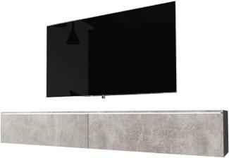 Selsey Kane – TV-Lowboard hängend/stehend 180 cm (Beton-Optik mit LED)