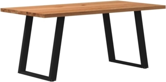 Esstisch Hellbraun 180 x 90 x 74 cm Massivholz Eiche Rechteckig 3304175