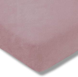 Estella Samt Velours Spannbetttuch 140x200 - 160x200 cm flieder (620)