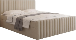 Boxspringbett Tirulo Fix (Farbe: Manila 02, Größe: 140 x 200)