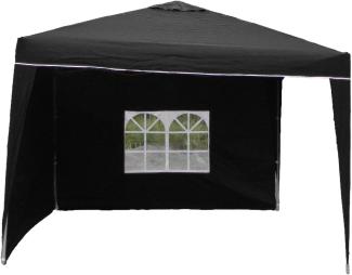 Alu Pavillon Faltpavillon 3x3m Gartenpavillon Gartenzelt Partyzelt Wasserdicht Schwarz