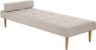 Chaiselongue beige mit Kissen NIORT