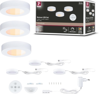 Paulmann LED Unterbauleuchte Batuno weiß Ø 7 cm TW 3er Set