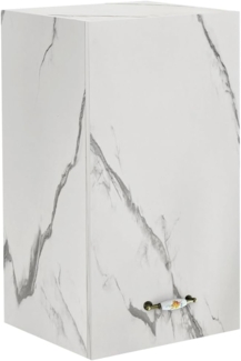 Shally Dogan Wand-Küchenschrank, Hängeschrank aus Holz mit Einer Tür, 1 Einlegeboden und 2 Fächern, geräumiger und robuster Wandschrank, Maße 40 x 32 x 72 H cm (Marmor)