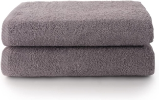 Top Towel - Plus - Große Badetücher - Badetücher - 2 Duschtücher - 100x150 cm 100 % Baumwolle - Grau