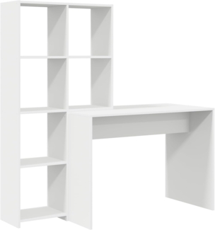 vidaXL Schreibtisch mit Regal Weiß 138.5 x 55 x 143 cm Holzwerkstoff 3337249