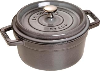 Staub La Cocotte Cocotte 22 cm, rund, Graphit-Grau, Gusseisen