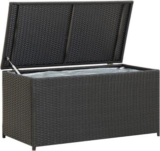 vidaXL Gartenbox Poly Rattan 100x50x50 cm Schwarz 46471