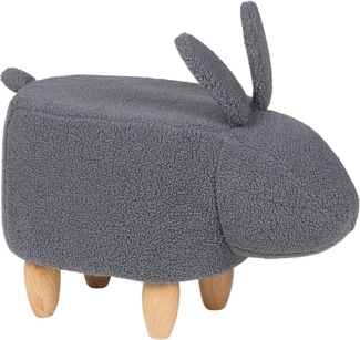 Beliani Pouffe pet gray BUNNY