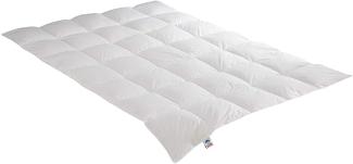 Irisette Daunendecke Edda extra warme Winterdecke, aus 100% Baumwolle 90% Daunen, 10% Federn mit Aufbewahrungstasche, 135x200 cm, weiß