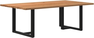 Esstisch Hellbraun 220 x 120 x 74 cm Massivholz Eiche Rechteckig 3305098
