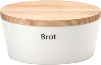 Continenta Brottopf oval mit Holzdeckel klein 26x16 cm