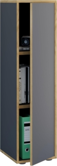 VCM Büroschrank Salia 920725 Anthrazit H. 110 x B. 30 x T. 33 cm
