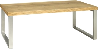 Couchtisch aus Eiche Echtholzfurnier/ Metall, U-Gestell, ca. 100x60 cm