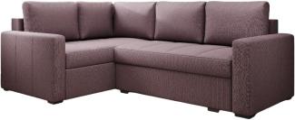 Designer Sofa Cortino mit Schlaffunktion und Stauraum Stoff Rosé Links