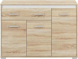 Kommode "Avo" Sideboard 120cm Sonoma Eiche weiß anthrazit