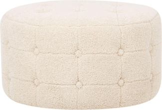 Pouf TAMPA Beige Bouclé 55 cm 55 cm