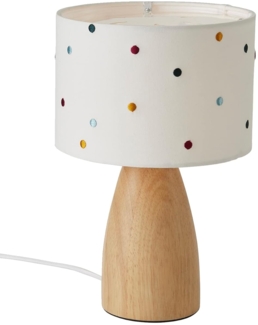 VERTBAUDET Kinderzimmer Nachttischlampe, Tupfen-Stickerei beige/mehrfarbig ONE SIZE