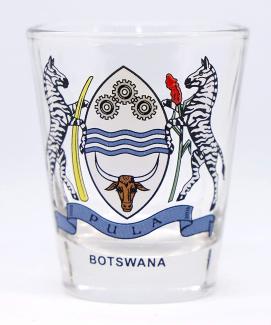 Botswana Coat Of Arms Shot Glass by World By Shotglass