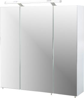 Schildmeyer Spiegelschrank, Melaminharzbeschichtete Spanplatte, weiß, 70 x 16 x 75 cm