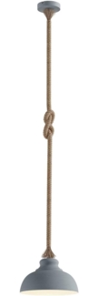 Lindby Hängeleuchte Chaby, dimmbar, Leuchtmittel nicht inklusive, Vintage, Metall, Seil, beton, 1 flammig, E27, Deckenlampe