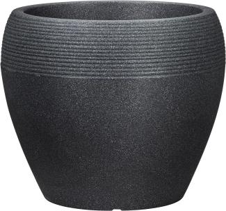 Scheurich Pflanzgefäß Lineo Ø 30 x 24,1 cm schwarz granit