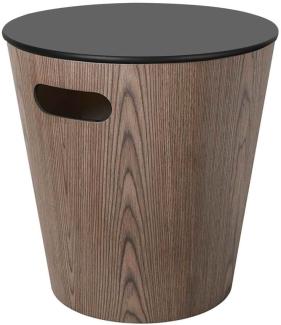 Umbra Woodrow Ottomane, Hocker, Aufbewahrung, Beistelltisch, Holz, Schwarz/Walnuß, 41 cm, 1009760-048